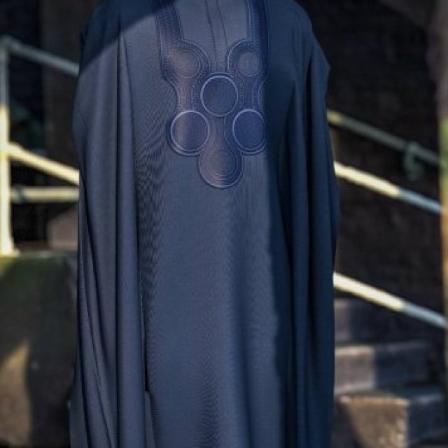 The Midnight Monarch Agbada: Draped in Navy blue Royalty