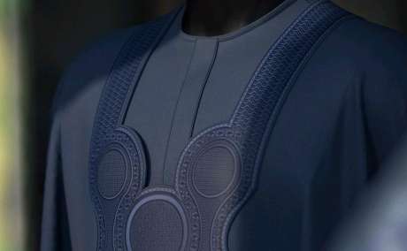 The Midnight Monarch Agbada: Draped in Navy blue Royalty