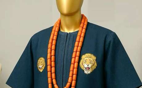Elegant Sapphire Blue Long Kaftan