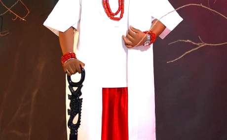 Elegance of the East: White and Red Traditional Attire for the Igbo Men