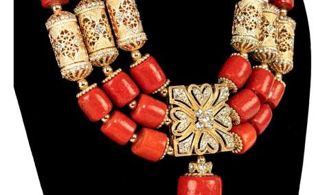 Embers of Elegance: The Three-Layered Majesty Bead Set
