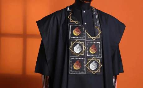 Luxury Black Agbada - Custom Tailored | Elegant Traditional Style