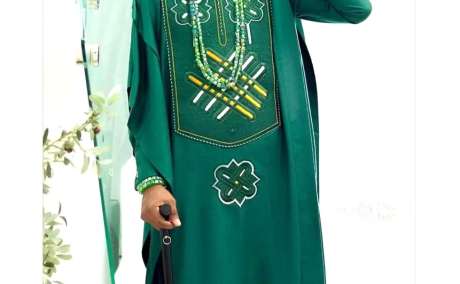 Royal in Green: African Men’s Custom Agbada & Senator Style