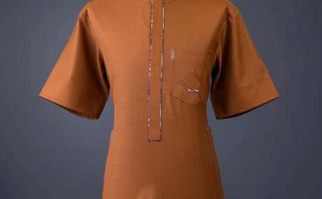 African Ember: Tawny Brown Senator Kaftan of Distinction