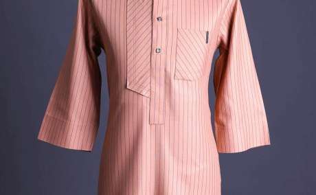Bold Contrast: Cantaloupe Senator with Black Stripes