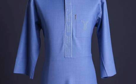 Regal Carolina: Blue African Senator Kaftan