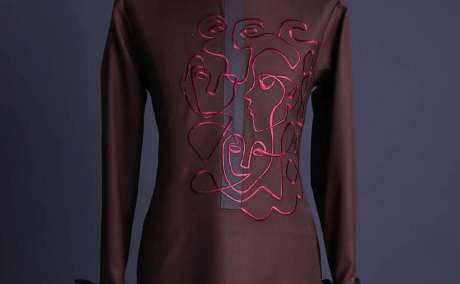 Regal Threads: Hickory Brown Senator Kaftan with May Eve Embroidery