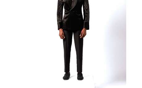 Velvet Royale: Black Shawl Lapel Tuxedo Ensemble